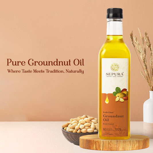 KATHI-GHANI GROUNDNUT OIL (1 LITRE PET BOTTLE)